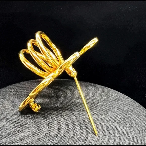 Unique Abstract Vintage Spiral Scarf Ring/Brooch - Picture 5 of 8